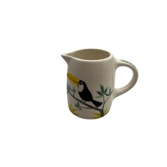 Hannah Turner Toucan on Branches Ceramic 3" Creamer Mini Pitcher - Picture 1 of 5